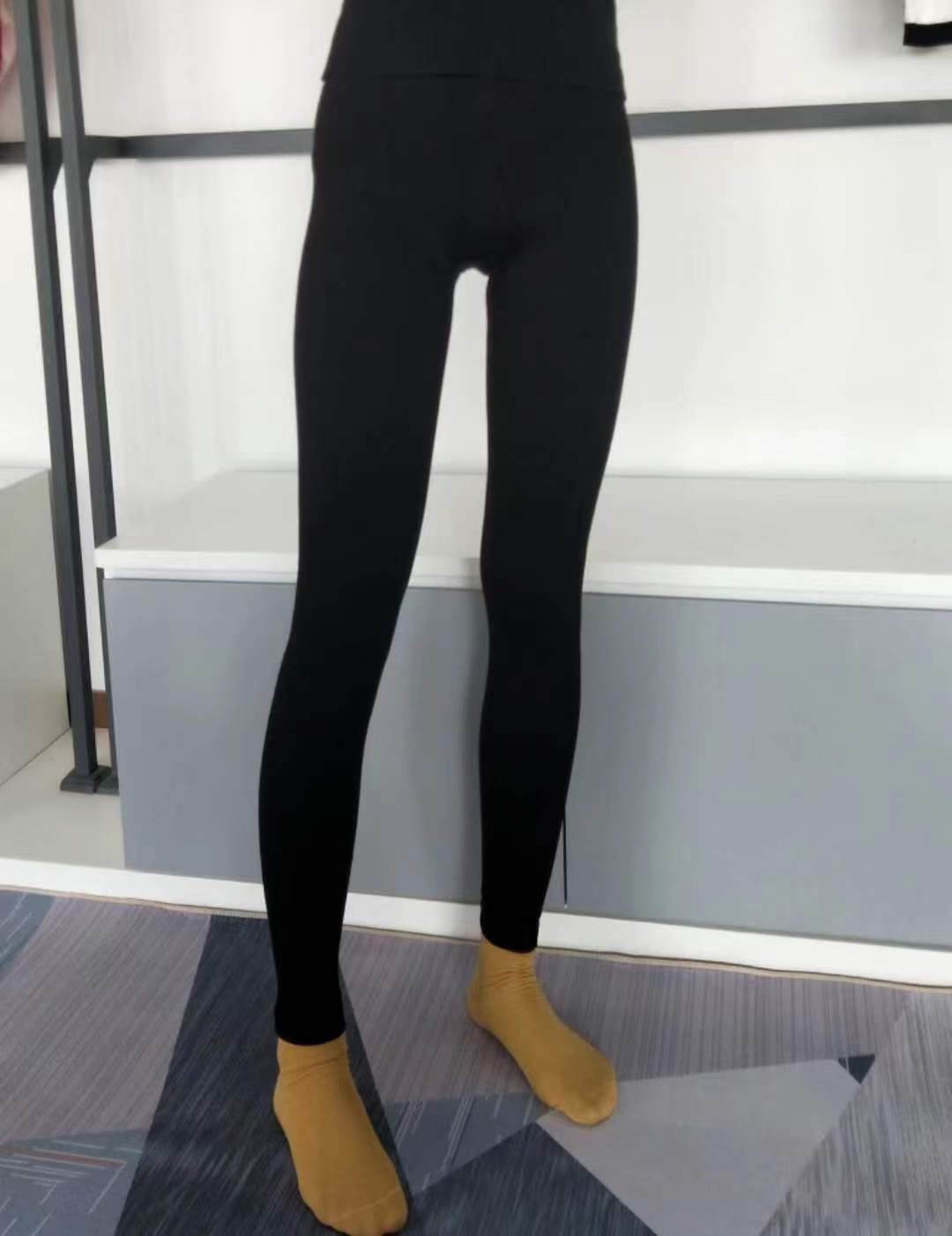 竹纤维毛圈高腰女士打底裤
